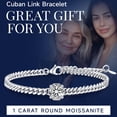 thumbnail image 6 of MomentWish Bracelet for Women, 1Carat Moissanite Link Bracelets for Wife 925 Sterling Silver, Anniversary Valentine's Day Gift, 6 of 9
