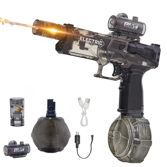 Pistola de agua eléctrica Housfly LED Bozzle, 30 pies, alcance 500 ml