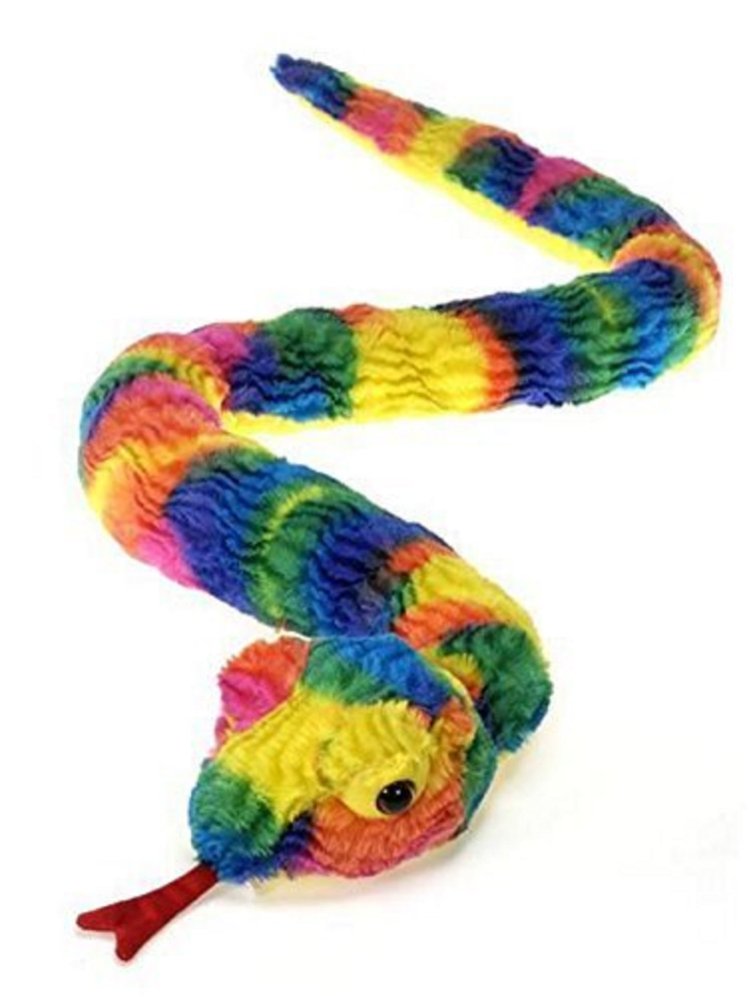 19" Rainbow Frosted Snake Plush Stuffed Animal Toys Kids Gifts Prizes 