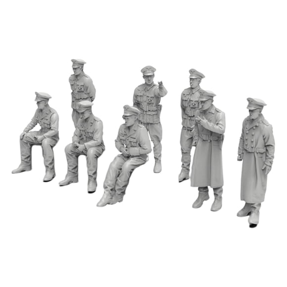 Juego de 8 modelos de soldados, juguetes para pintar, resina, oficiales, para juegos. 5 centímetros