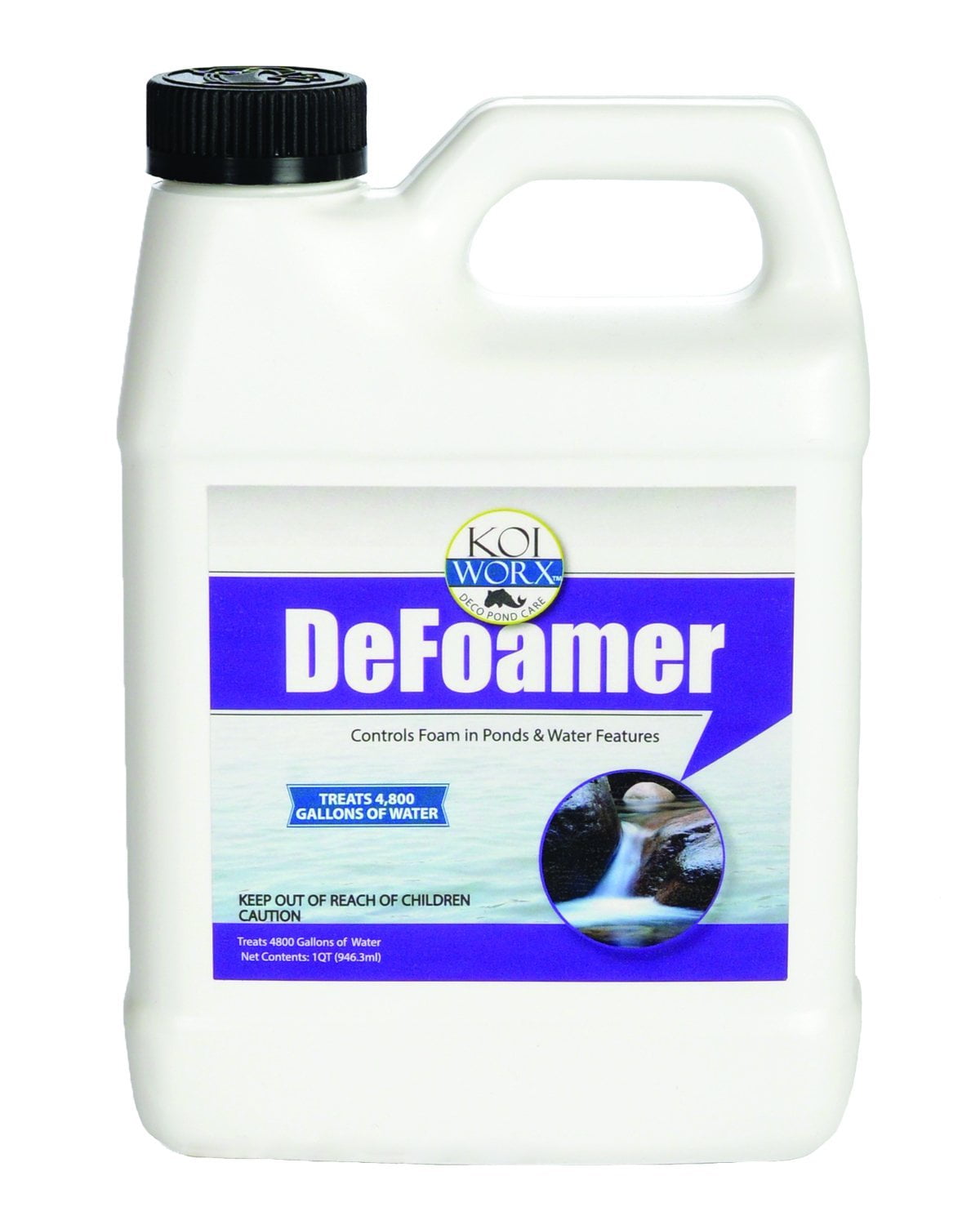 KoiWorx Defoamer 32oz Removes Foam from Decorative and Ornamental Ponds, Safe for Koi