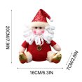 thumbnail image 3 of Christmas Santa Snowman Plush Ornament, Holiday Tree Hanging Decoration, Festive Home Display Accent, Seasonal Gift Collectible, 3 of 6
