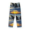 Dolphins In The Sunset Ocean Marine Animals Men'S Pajama Pants,Soft