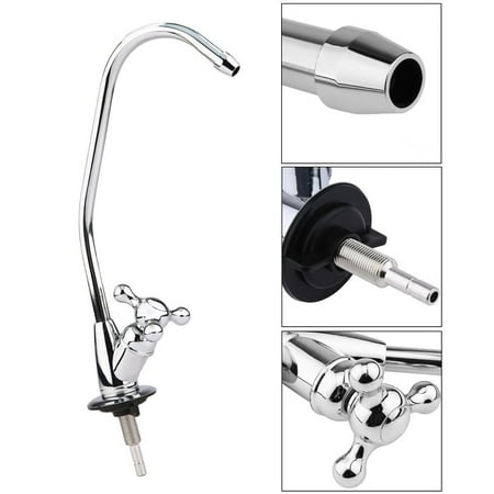 Straight Drinking Water Purifier Stainless Steel Drinking Water Filter Faucet Reverse Osmosis Sink Tap 2 Gooseneck Faucet