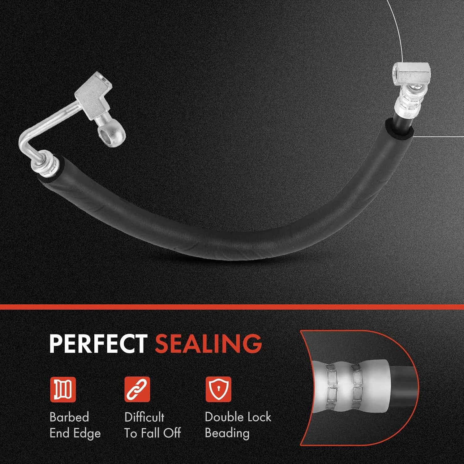 A-Premium Power Steering Hose Pressure Hose Line Assembly Compatible with Infiniti FX35 2009-2012 FX37 2013 3.5L 3.7L From Pump Replace# 497201CB0A