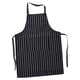 thumbnail image 3 of Delantal de cocina ajustable impermeable con dos bolsillos para cocinas, restaurantes, panaderos y bares en blanco y negro, 3 of 15