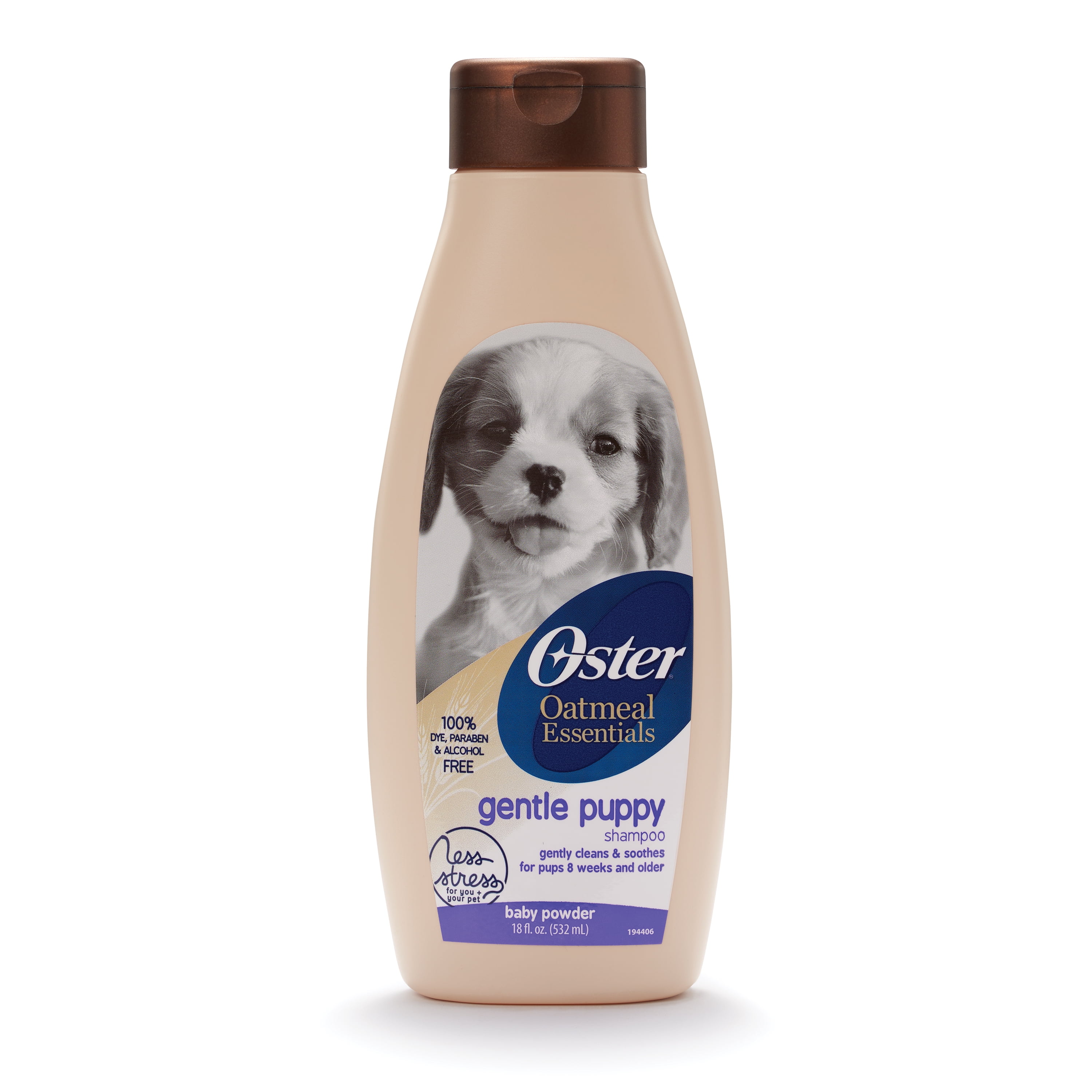 Oster Oatmeal Essentials Puppy Shampoo, Baby Powder Scent, 18 oz