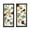 Multi Colored Floral Floral Rectangle S/2 30"H, 14"W, variant on DecMode Indoor Silver Metal Traditional Floral Wall Decor
