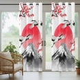 thumbnail image 5 of Outdoor Curtains for Patio Waterproof, Pink Floral Outdoor Privacy Panels Grommet, Tree Birds Retro Art Botanical Mountain Blackout Outside Curtains for Porch/Cabana/Pergola/Gazebo 54"x95", 2 Panels, 5 of 8