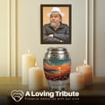 thumbnail image 4 of Yatskia Sunset Lighthouse Decorative Large Cremation Urns for Human Ashes Adult Male and Female, Small Memorial Urn for Ashes Adult, (Monar 10 Inch and 3 Inch), 4 of 8