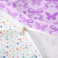 thumbnail image 4 of Erosebridal Cute Purple Twin Bedding for Girls, Butterfly Bow-Tie Duvet Cover Set, Colorful Stars Reversible, 1 Duvet Cover and 1 Pillowcase (No Comforter), 4 of 5
