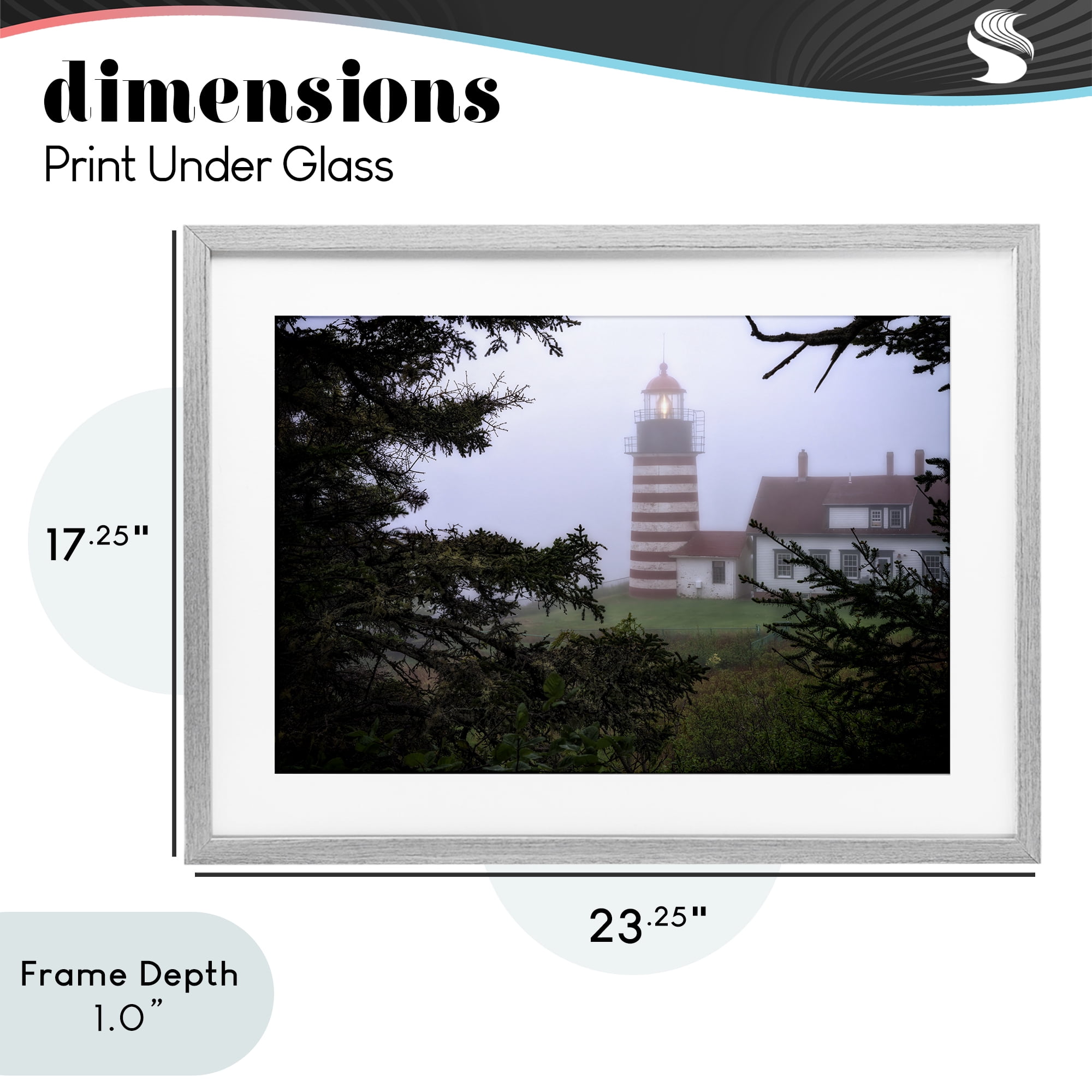 Stupell Industries Socked In By Fog Gray Framed Print Under Glass, design by Rick Berk