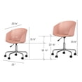 thumbnail image 6 of South Shore Gravity Rubbed Black Desk and 1 Flam Pink Swivel Chair Set, 6 of 6