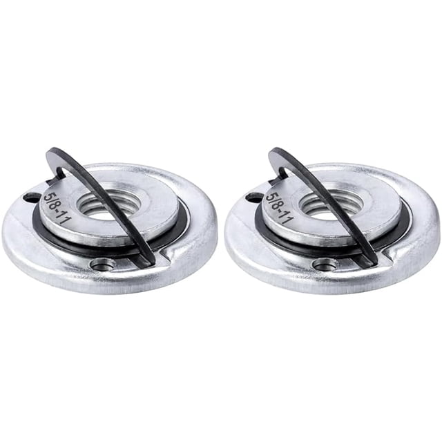2Pcs Angle Grinder Flange Nuts with 5/8-11 Inch Thread, Quick Change Grinder Flange Locking Nut Metal Angle Grinder Nut for Replacement/Fixing Cutting Discs