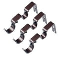 thumbnail image 2 of Brown 2 de 6 Soportes de Barra de Cortina Doble para Cortinas de Metal Ajustables para, 2 of 8