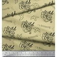 thumbnail image 2 of Soimoi Beige polyester Crepe Fabric Text & Bird Tribal Fabric Prints By Yard 42 Inch Wide, 2 of 3