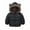 Black, variant on Edvintorg 2-8Years Fleece Children Coat 2025 Fall Winter Thicken Jacket Boys Girls Solid Color Hooded Jackets Kids Parka Outerwear with Zipper