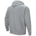 thumbnail image 3 of Men's Colosseum Heather Gray Arkansas Razorbacks Arch & Logo 3.0 Pullover Hoodie, 3 of 3