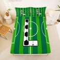 thumbnail image 5 of Erosebridal Cartoon Football Print Bed Sheets,Funny L Alphabet King Sheets For Soccer Lovers 4 Pieces, 5 of 6