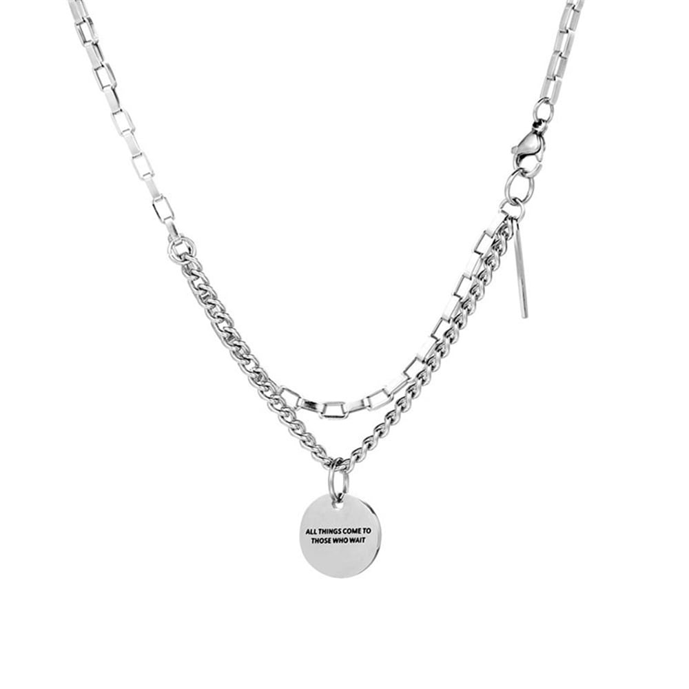 Stylish Silver Necklace Necklace for Men Stainless Steel Necklace for Women 
