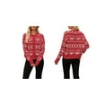 thumbnail image 3 of Women'S Cute Crew Neck Cardigan Long Sleeve Casual Knitted Cardigan Drop Shoulder Sweater Red L, 3 of 7