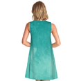 thumbnail image 6 of Lafuoo Teal Turquoise1 Pattern Women's Sleeveless Dress, Round Tie Pocket Short Sleeve Dress Summer Clothing, Suitable for Vacation, Leisure, Work-Large, 6 of 8
