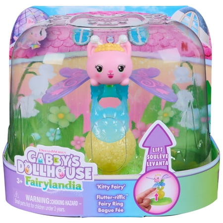 Gabby's Dollhouse Fairylandia, Kitty Fairy Flutter-riffic Fairy Ring with Display Stand
