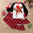 thumbnail image 1 of Famille une Famille de Quatre Automne et Hiver Pyjama Deux Pièces à Carreaux Rouges Vêtements de Maison de Noël Haut Pantalon (Enfant) 2, 1 of 4