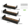 Wall Shelf 3 Pack, Black Floating Wall Shelves for Bedroom Bathroom