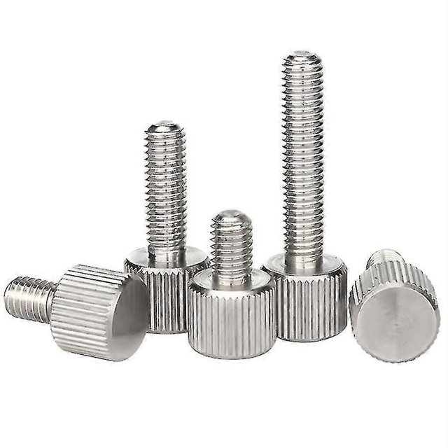 Knurled Stainless Steel Thumb Screw M3 M4 M5 M6 Flat Head Thumbscrew Bolt 20pcs