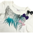 thumbnail image 2 of Little Girl Kids Long Sleeve Bow Casual Cotton T-Shirt Tee Top Off White 6 120 (31133029) BNY Corner, 2 of 2