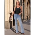 thumbnail image 2 of DARING DIVA Women's Camisole Lounge Built-in Bra U Back Tank Tops M Black, 2 of 7