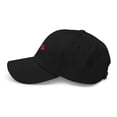 thumbnail image 7 of Clishirt Adult Unisex Embroidered Red Fish Adjustable Black Classic Dad Hat, 7 of 7