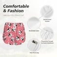 thumbnail image 6 of Xecao's French Bulldog Face for a double-layer running short for women, perfect for gym, tennis, and more, featuring a convenient pocket., 6 of 9