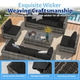 thumbnail image 4 of Sunmthink 10-Piece Wicker Patio Furniture Sets, Outdoor Conversation Set with 4 Inches Thick Cushions and Waterproof Cover, 4 of 9