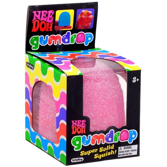 Schylling NeeDoh Gumdrop Stress Ball, Pink, 1ct