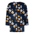 thumbnail image 5 of Godom Halloween Shirts for Women 3/4 Sleeve Tshirts Ghost Graphic V-Neck Tops 2025, 5 of 5