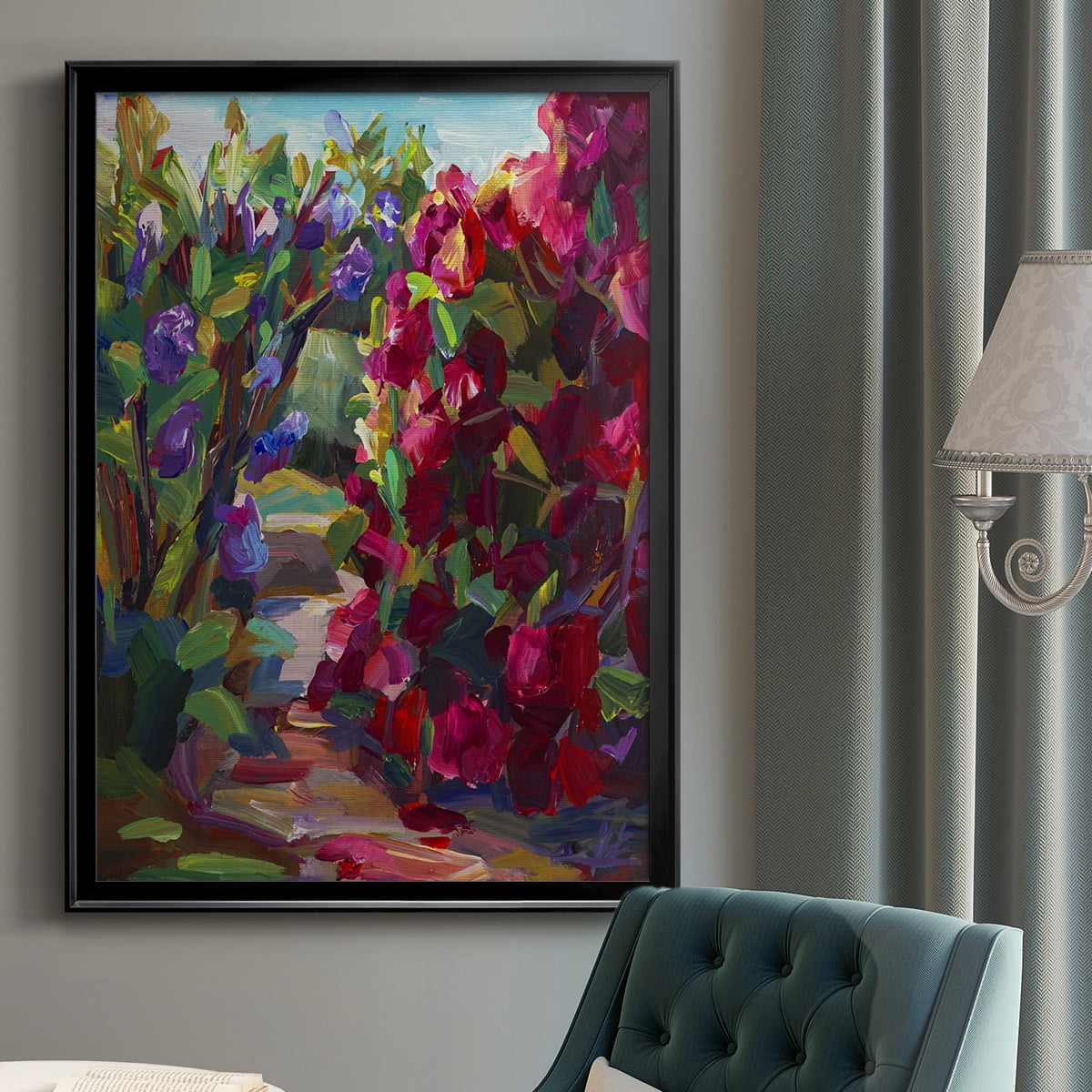 Lilacs & Rhodies Premium Framed Print - Ready to Hang