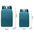 thumbnail image 4 of Backpack Wide Shoudler Strap Multi-layer Pockets Solid Color Great Load Bearing Large Capacity Zipper Closure Water Bottle Umbrella Pouch Travel Bag Schoolbag, 4 of 11