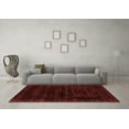 thumbnail image 3 of Ahgly Company Indoor Round Abstract Red Contemporary Area Rugs, 6' Round, 3 of 4