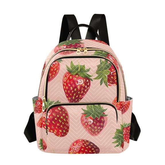 ALAZA Strawberry Womens Travel Laptop Backpack Large Daypack Ladies Shoulder Bags S