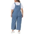 thumbnail image 3 of Agnes Orinda Women's Plus Size Overalls Pants Denim Bib Casual Stretch Adjustable Suspenders Jumpsuit 4X Light Blue, 3 of 6