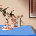 thumbnail image 5 of Xecvkr Disposable Solid Color Tablecloth 137x274 cm Plastic No Wash Padded Table Cover for Parties Picnics Events Pink White Blue Silver Yellow, 5 of 6