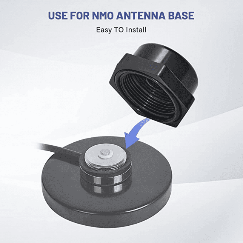 2-Pack NMO Antenna Caps - Dust & Rain Cover For HAM CB Radio Mounts, Black, With O-Ring Seal