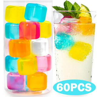 Color-Changing Reusable Ice Cubes, 40 Pack Plastic Ice Cube for Drinks, Cocktails Like Whiskey, Wine, or Coffee - Party Supplies for Boys, Girls, Kids