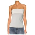 thumbnail image 1 of Uinagy Women's Solid Color Sleeveless Backless Slit Tube Top Top, 1 of 9