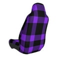 thumbnail image 3 of Picia Purple Buffalo Plaid Print Waterproof Sweating Car Seat Cover for Post Gym Workout, Running, Beach and Hiking, Universal Fit Anti-Slip Bucket Seat Protector, 3 of 5
