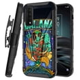 thumbnail image 1 of DALUX V Kickstand Holster Hybrid Phone Case Cover Compatible with TCL 30 XE 5G (2022) - Banana Space Ship, 1 of 2