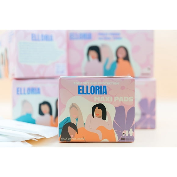 Elloria Ultra Thin Maxi Pads, Small Size - Daytime Comfort & Leak Protection
