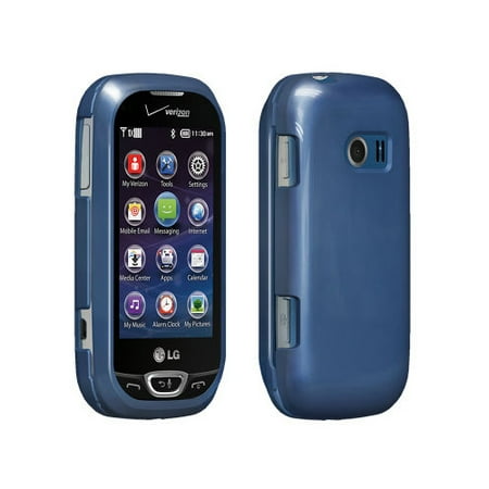 Lg Extravert Vn271 Rubber - Verizon Snap on Case for LG Extravert 2 VN280 - Blue
